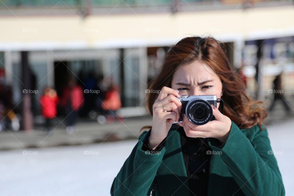 Women taking a photo 