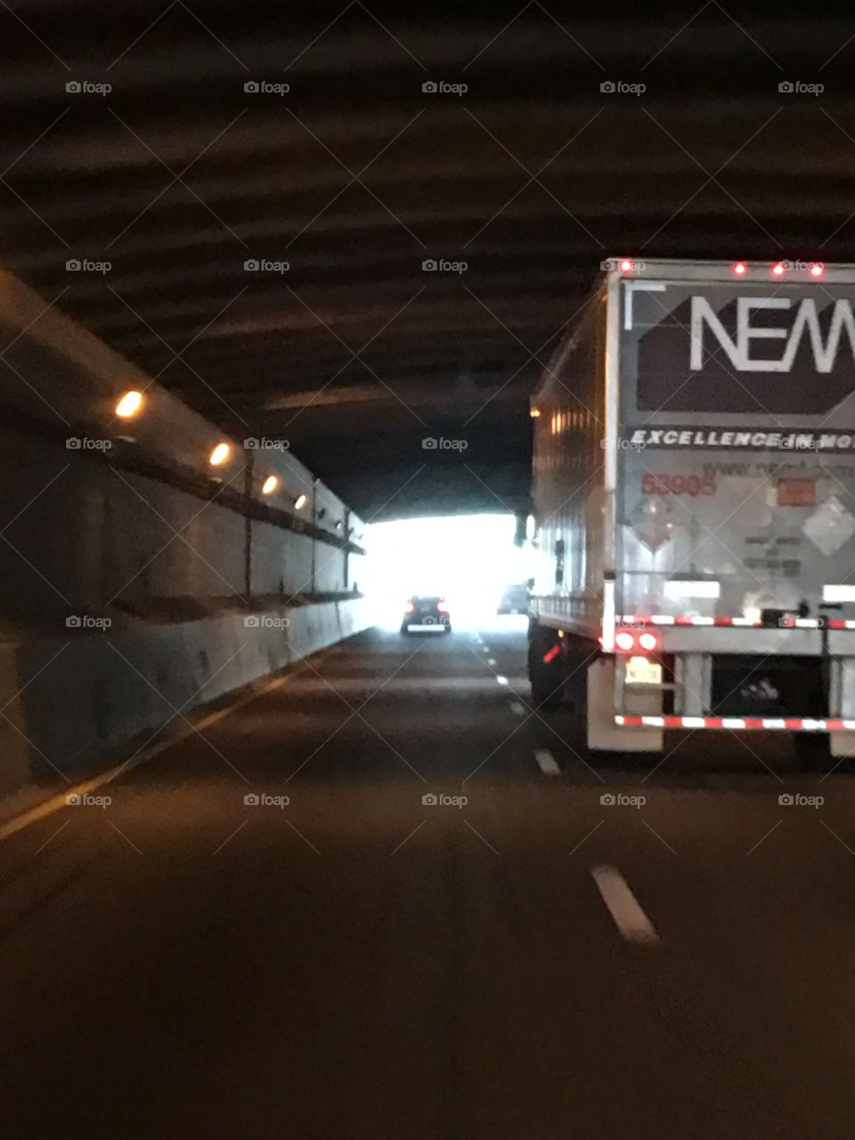 Driving Into Tunnel, Passing Lane