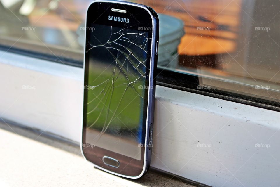 Damaged cell phone