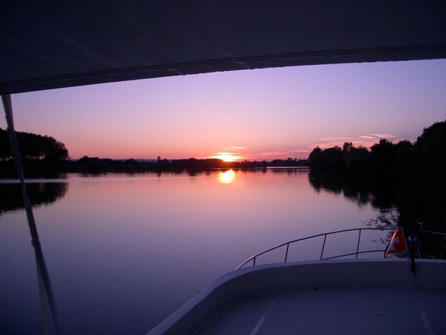 Sunset river France