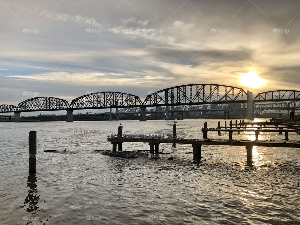 Sunset Over the Bridge