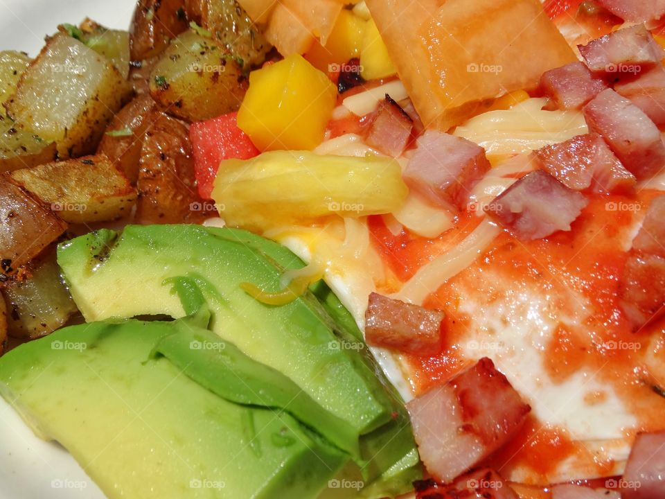 Breakfast Enchiladas With Ham And Avocado