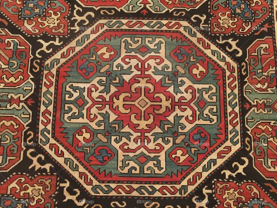 Ancient Persian rug background