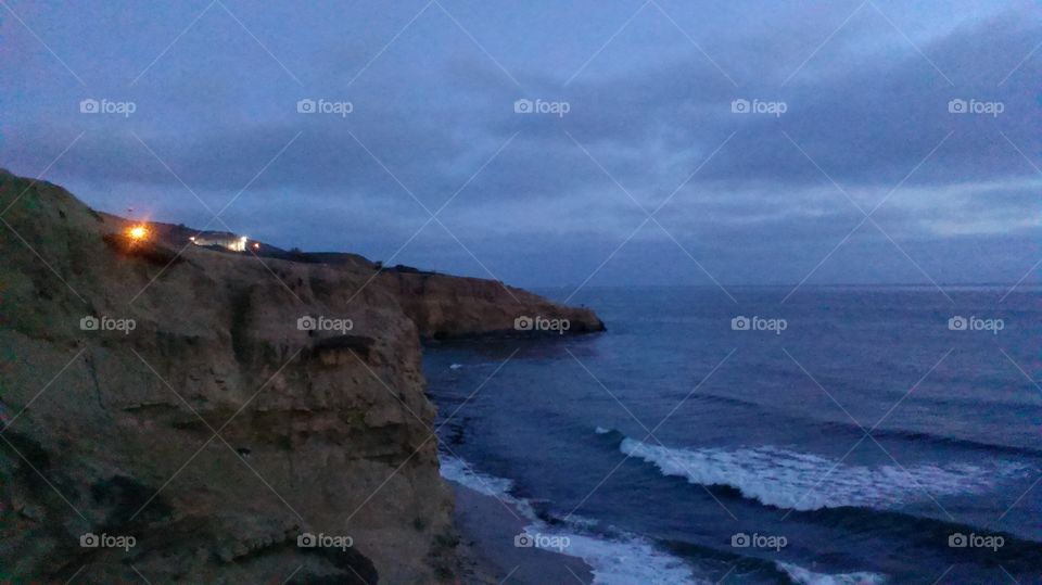 Sunset Cliffs at sunset