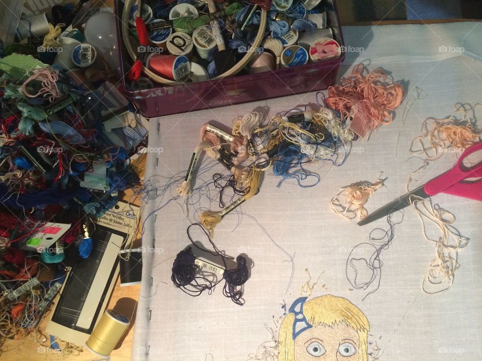 Just another thread. Embroidery in Progress
