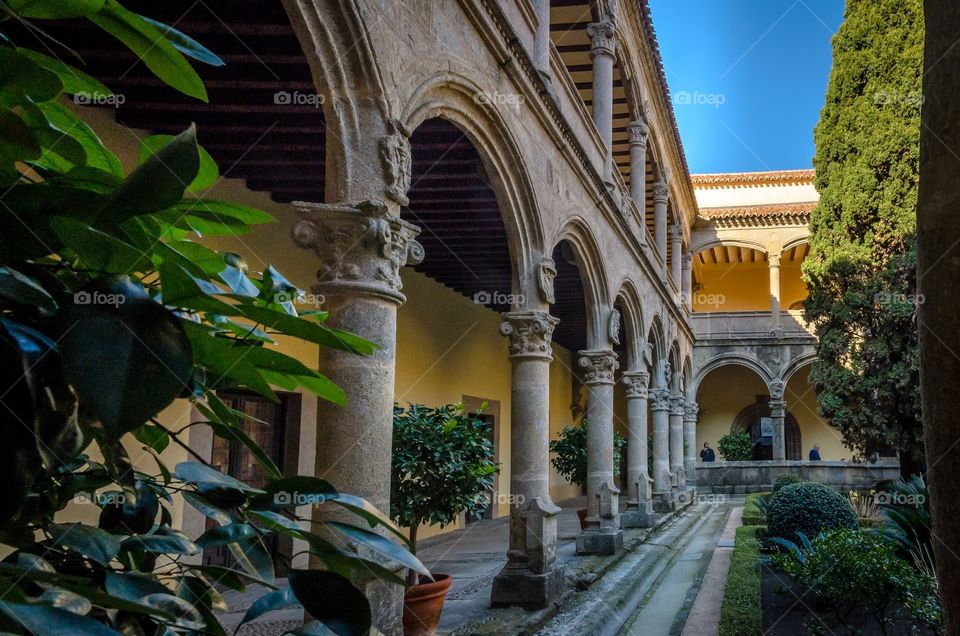 Cloister of Monastery of Yuste, where emperor Carlos V died 