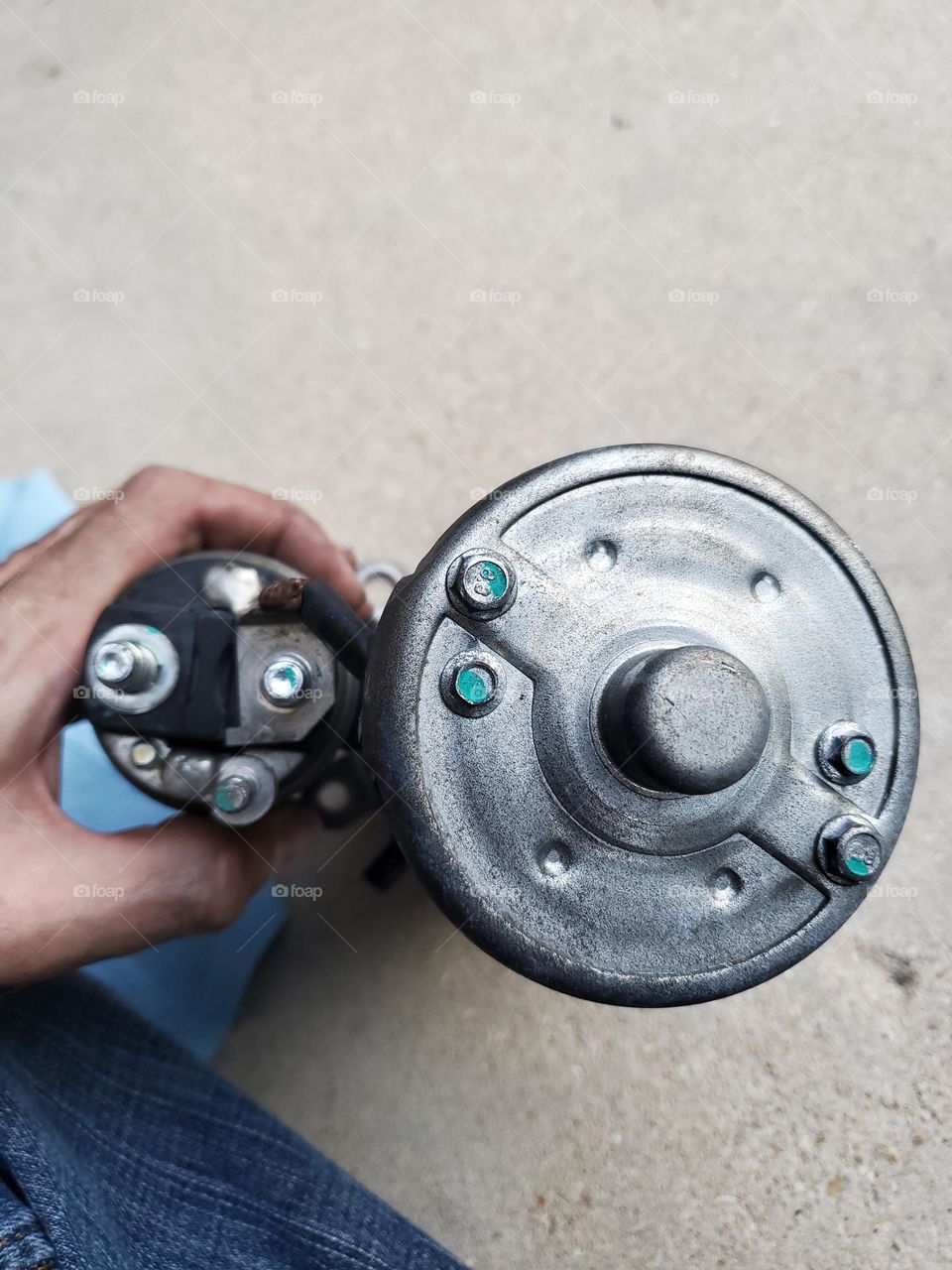 Metal car part - starter