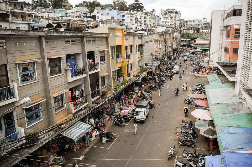 In the streets of Da Lat