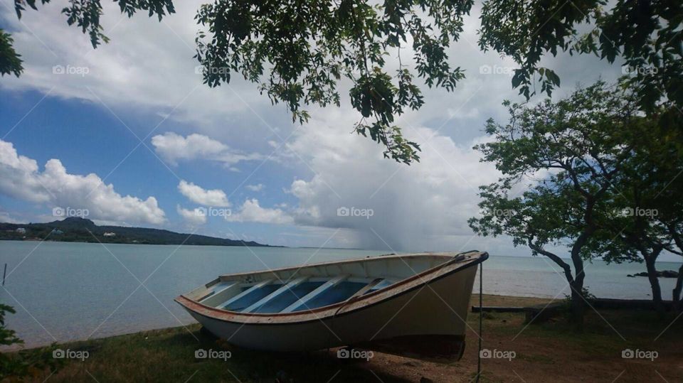 Ocean, island,sea, sun, boat