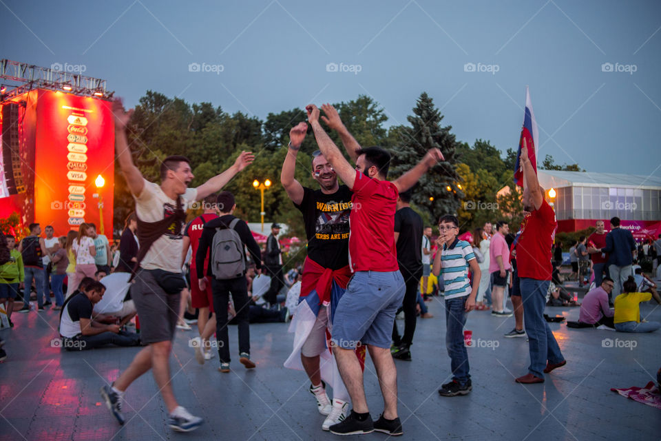 FIFA Fan Fest in Moscow, Russia, Brazil vs Serbia, 27 June 2018