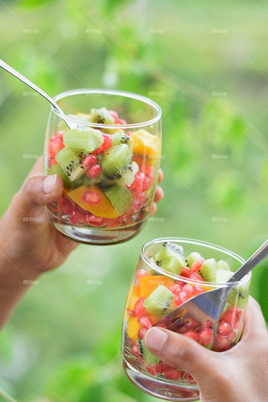Fruits in a glass