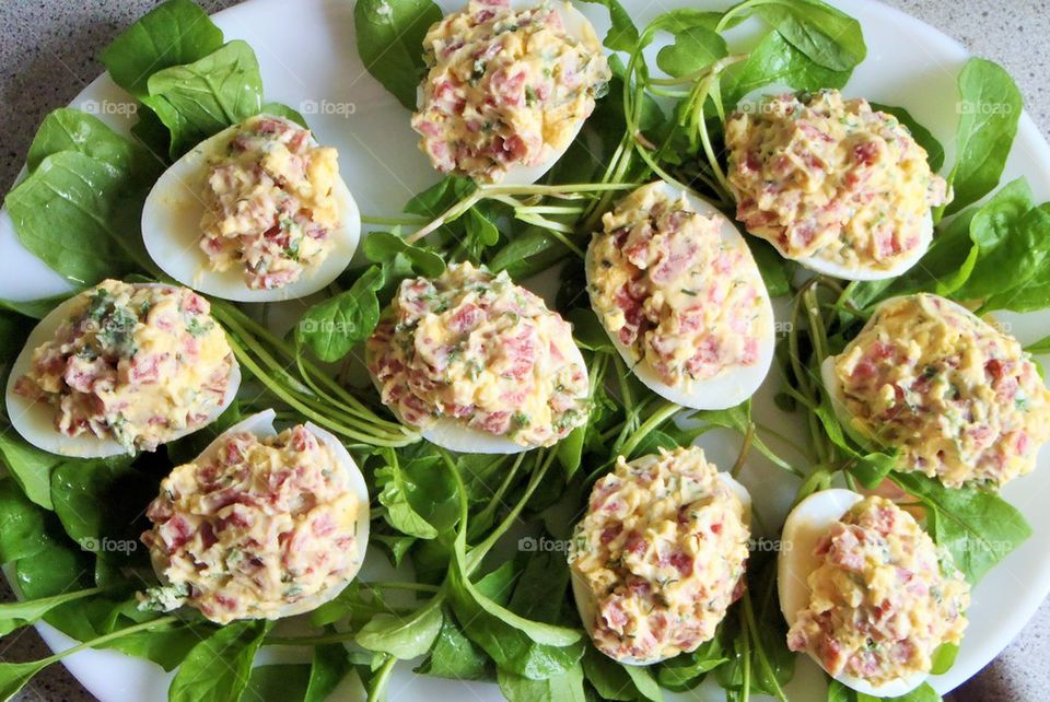 On the bed of rocket leaves