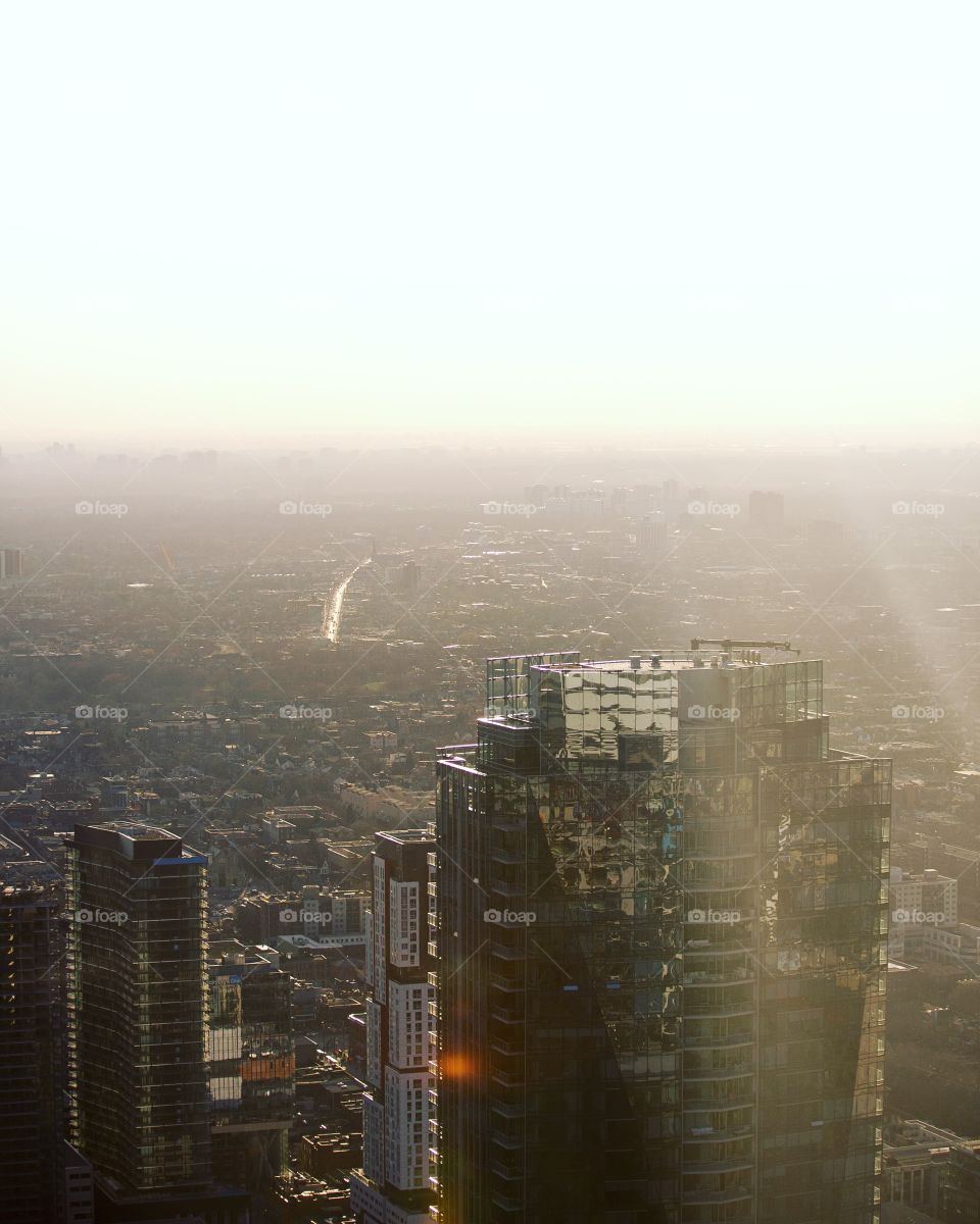 Foggy Toronto, Ontario morning