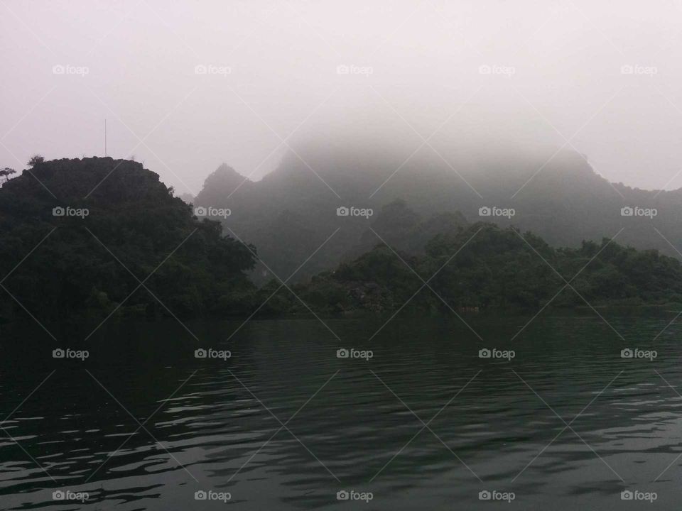 Fog, Water, Landscape, Lake, Mountain