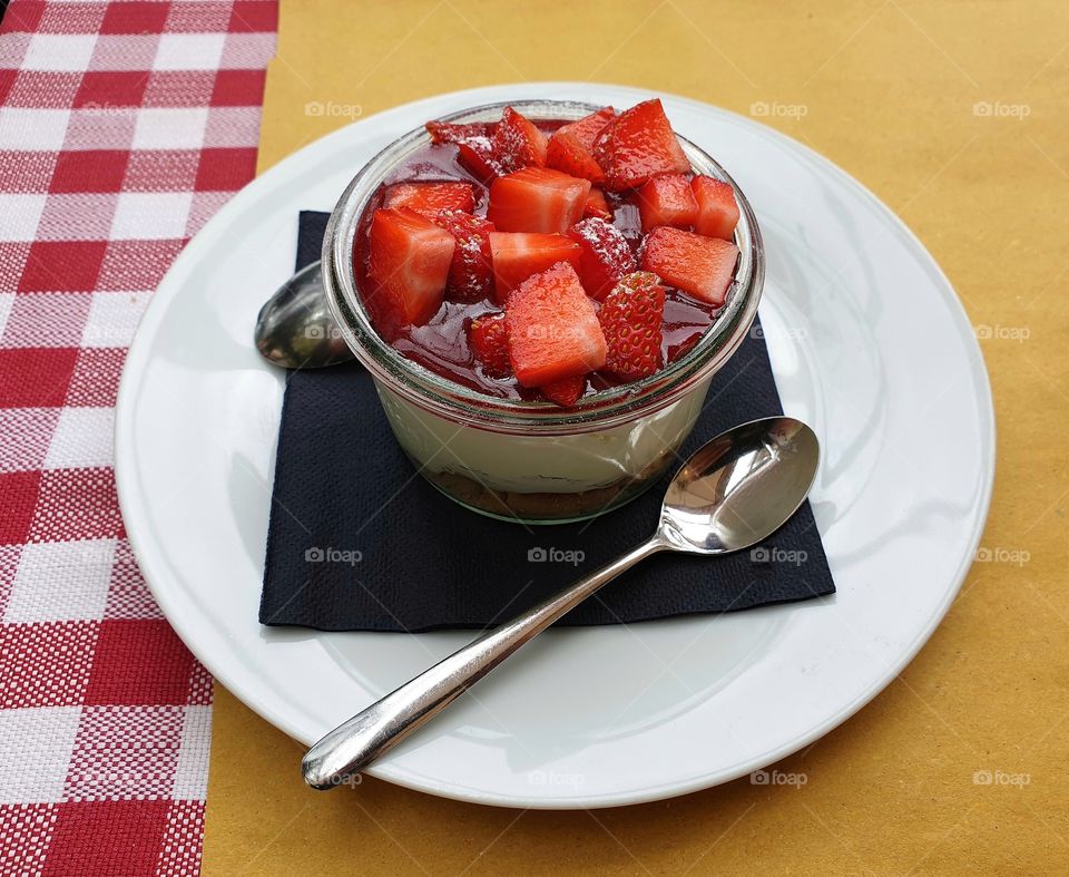 Sweet with strawberries