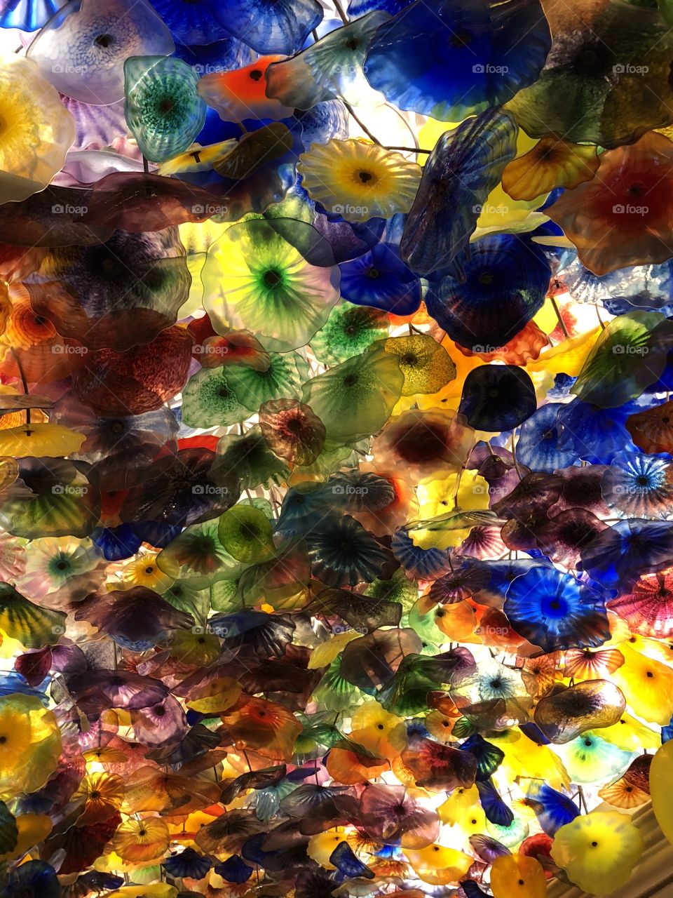 Crystal Art ceiling at the Bellagio Hotel in Las Vegas 