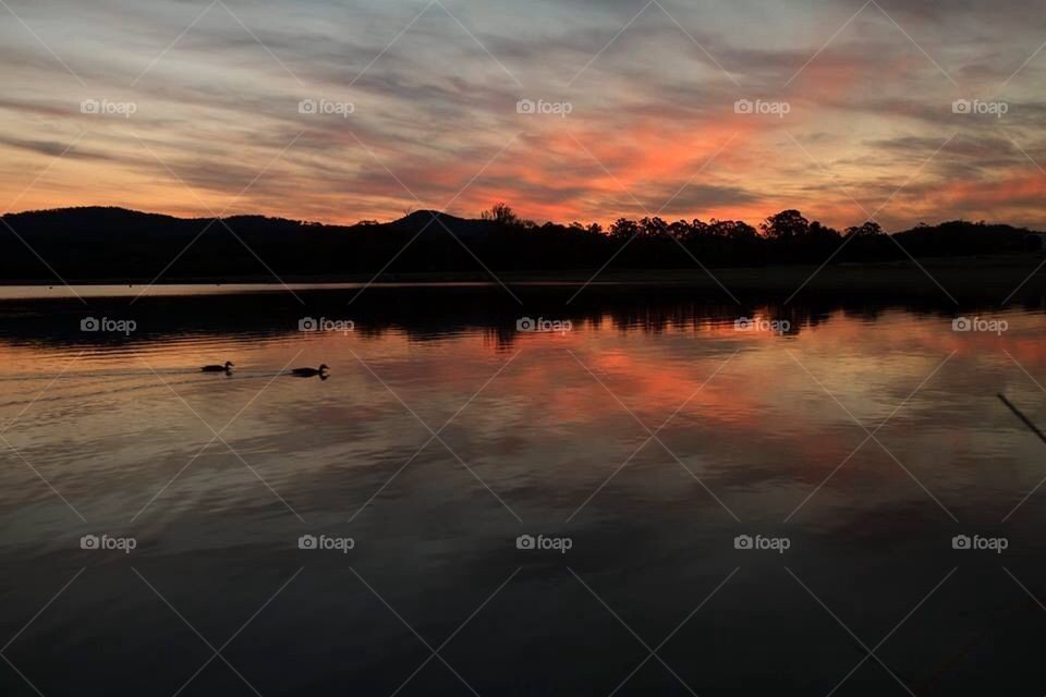 Sunset Coomera Lake