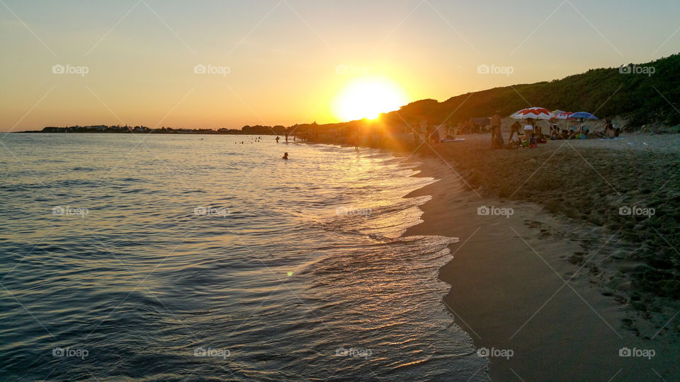 People enjoying at beach