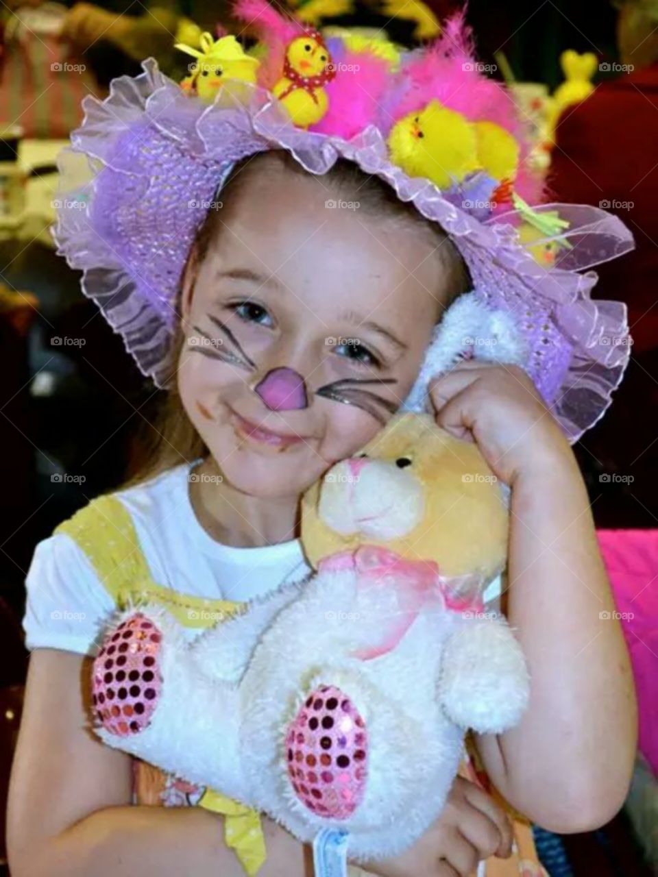 easter Sunday celebrations. face covered in chocolate