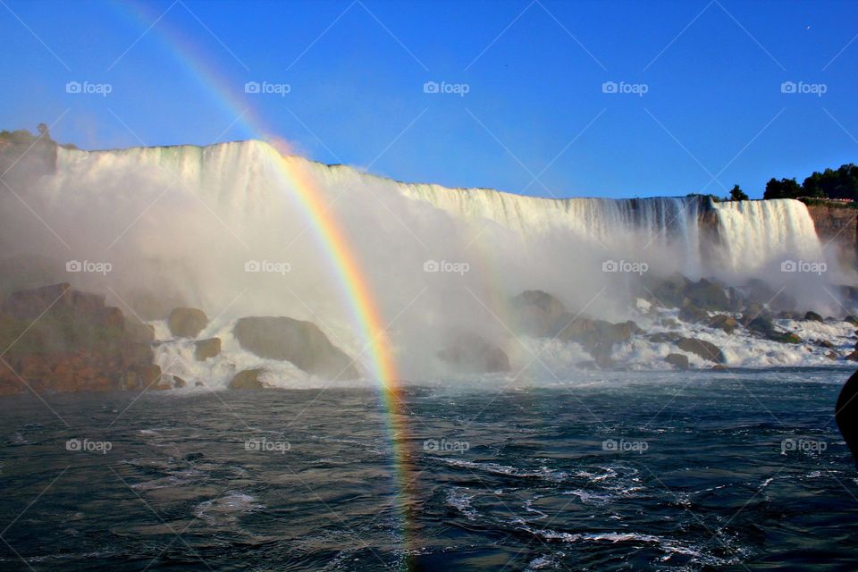 rainbow on niagara falls