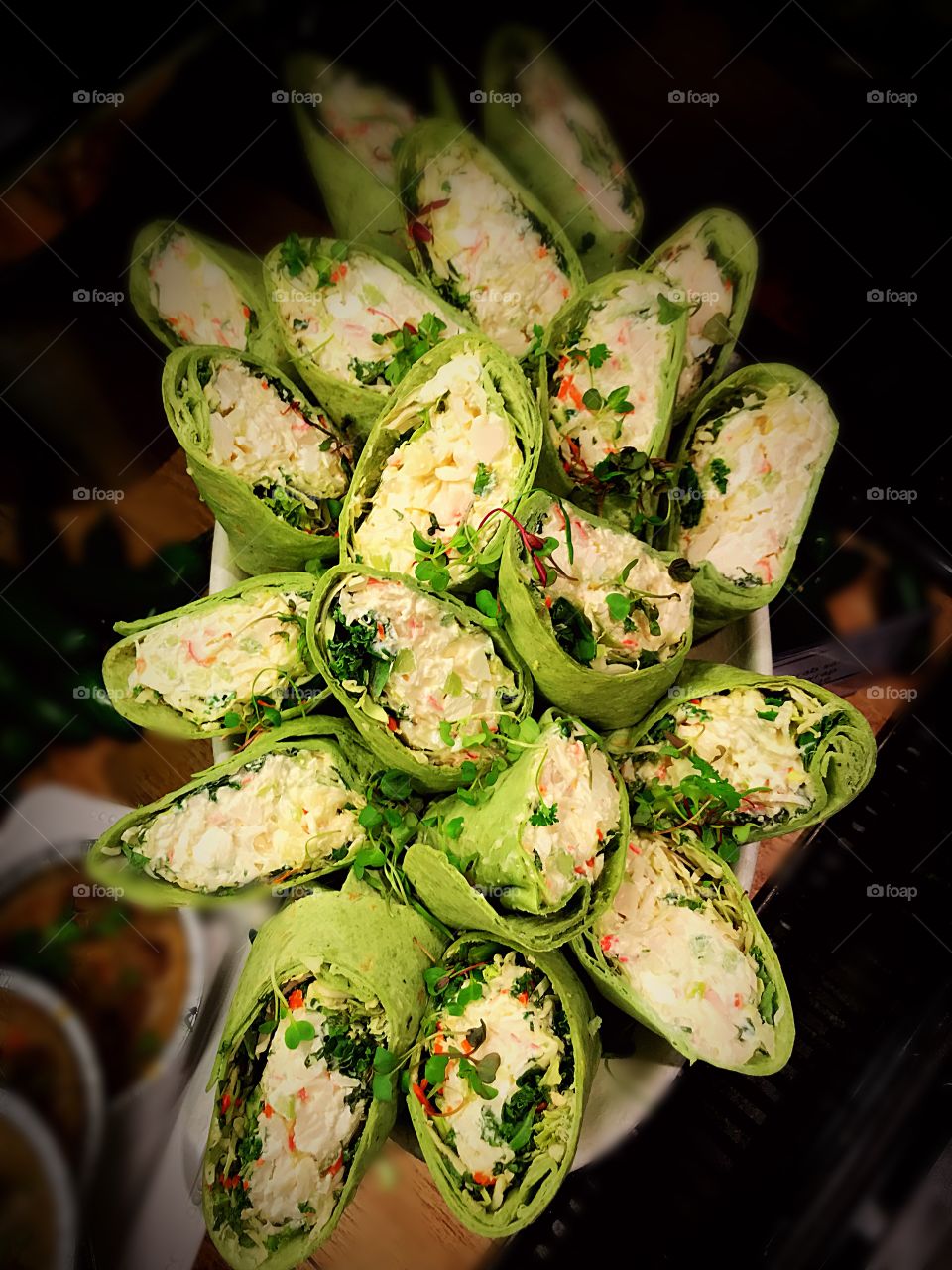 Just a Bouquet of Crab Salad Wraps