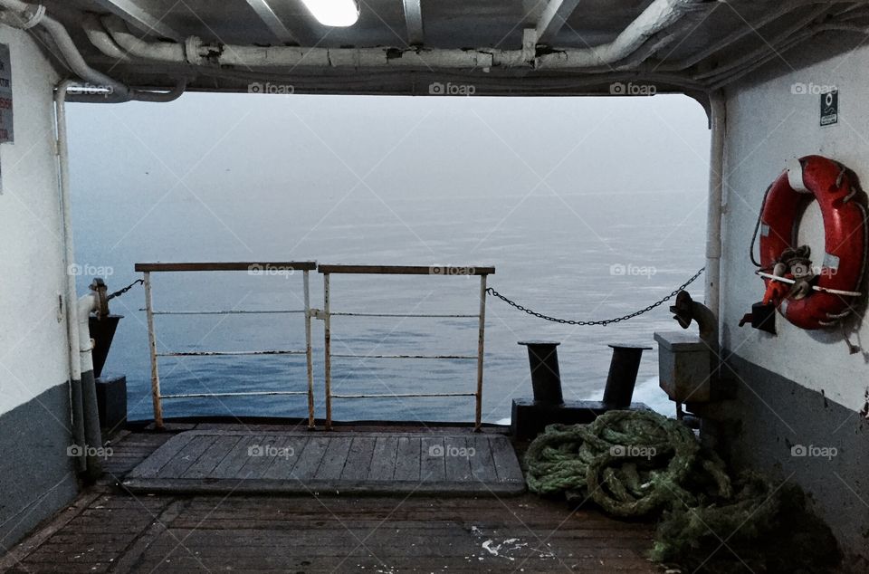 Fog at Istanbul, Boat view