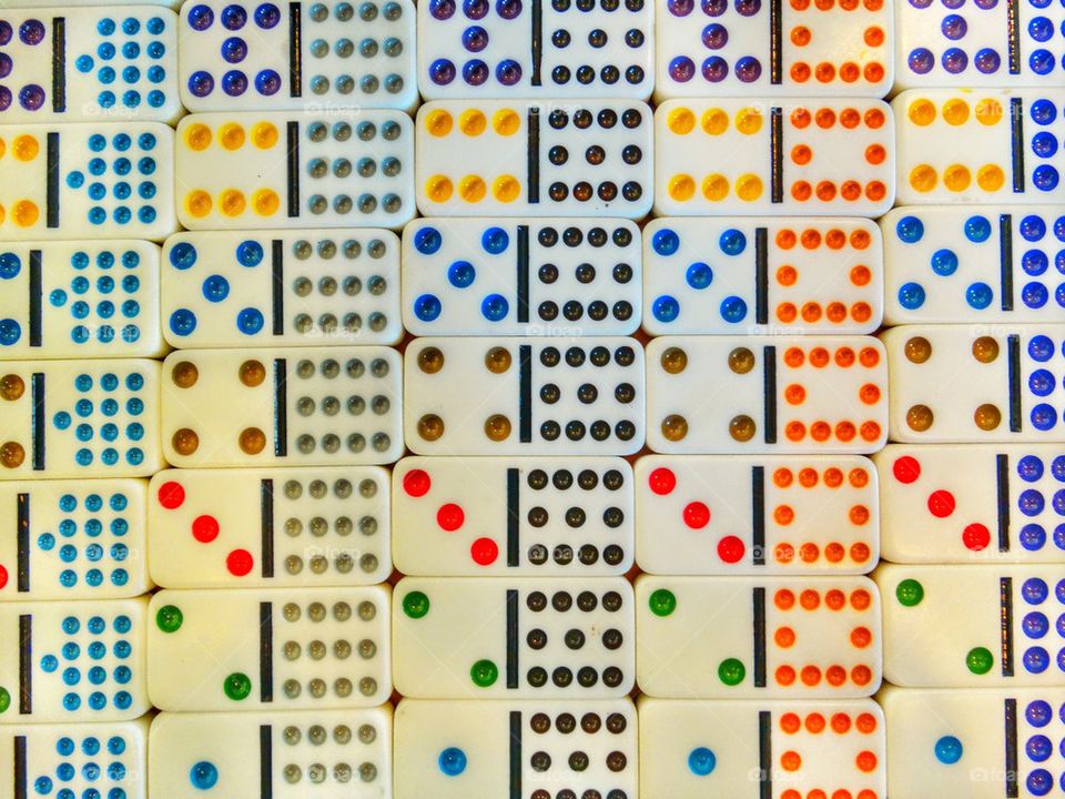 Colorful domino tiles