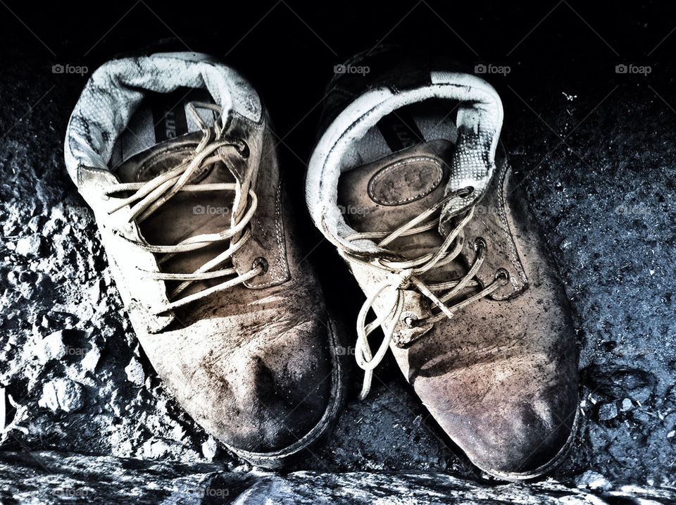 shoes old pair boots by delvec