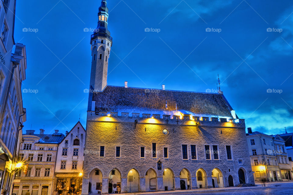 Tallinn Town Hall. Tallinn Town Hall (Raekoda) in the old town of Tallinn, Estonia.