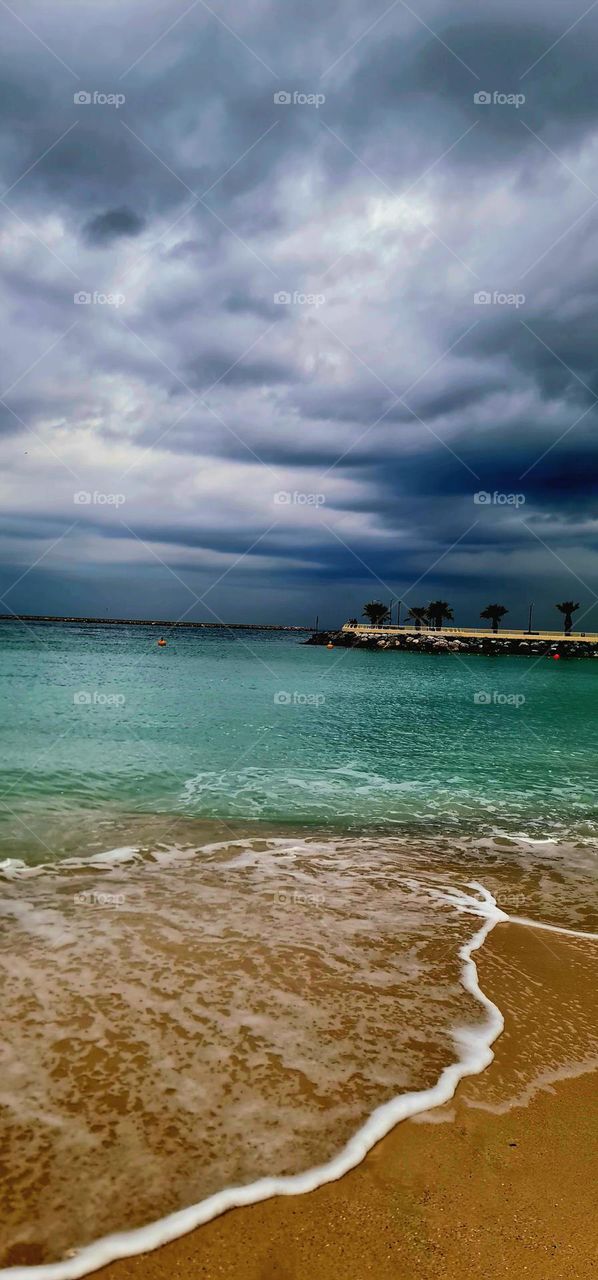 There's no better sound to
hear than the ocean, the wind
and the rain all at once,
late at night. The beach on a
cloudy Day is a beautiful ...