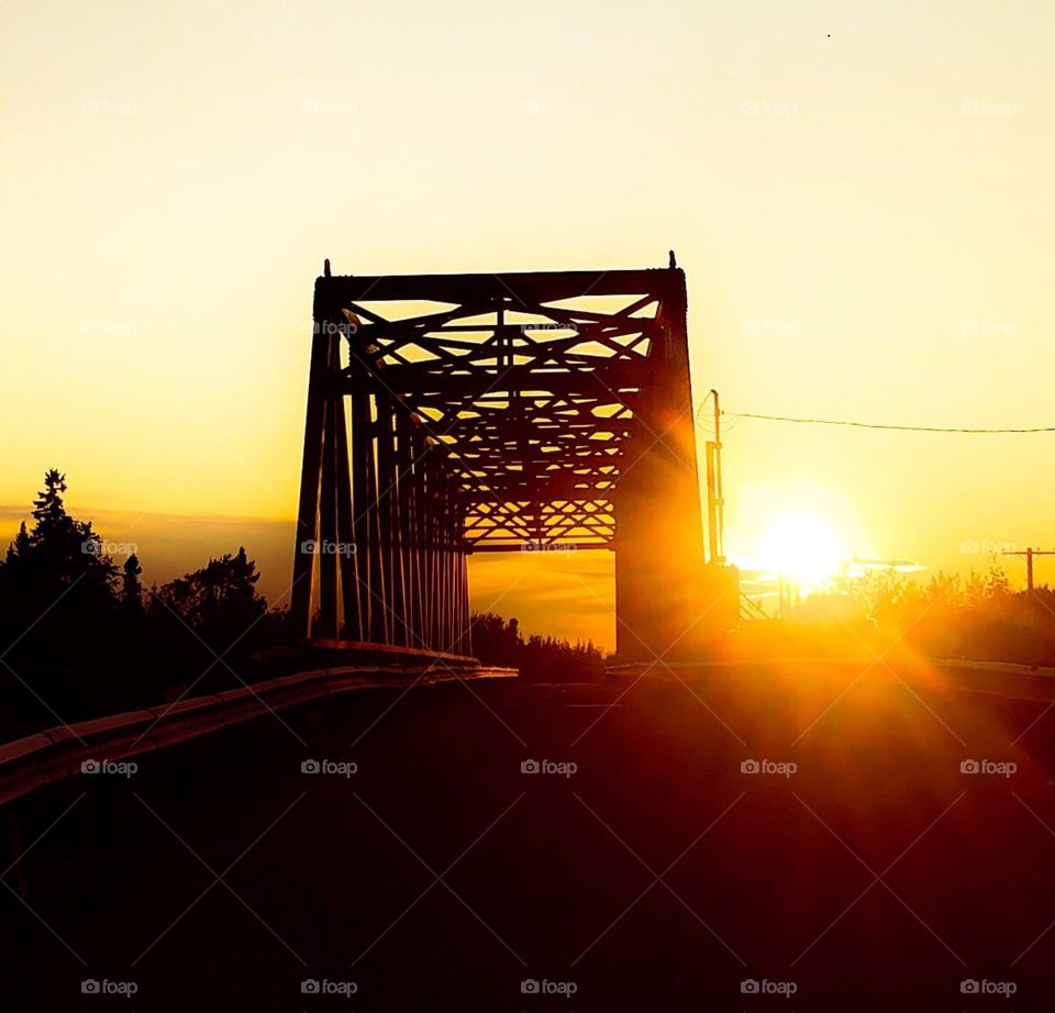 Bridge at sunset