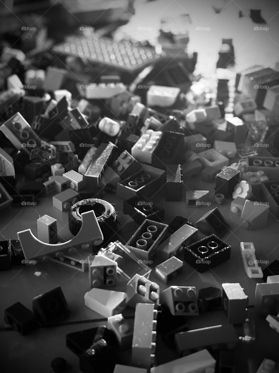 scattered Lego pieces 4