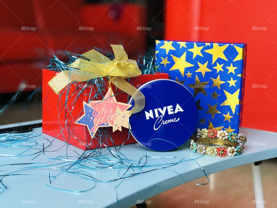 Nivea gift box labeled as for you.