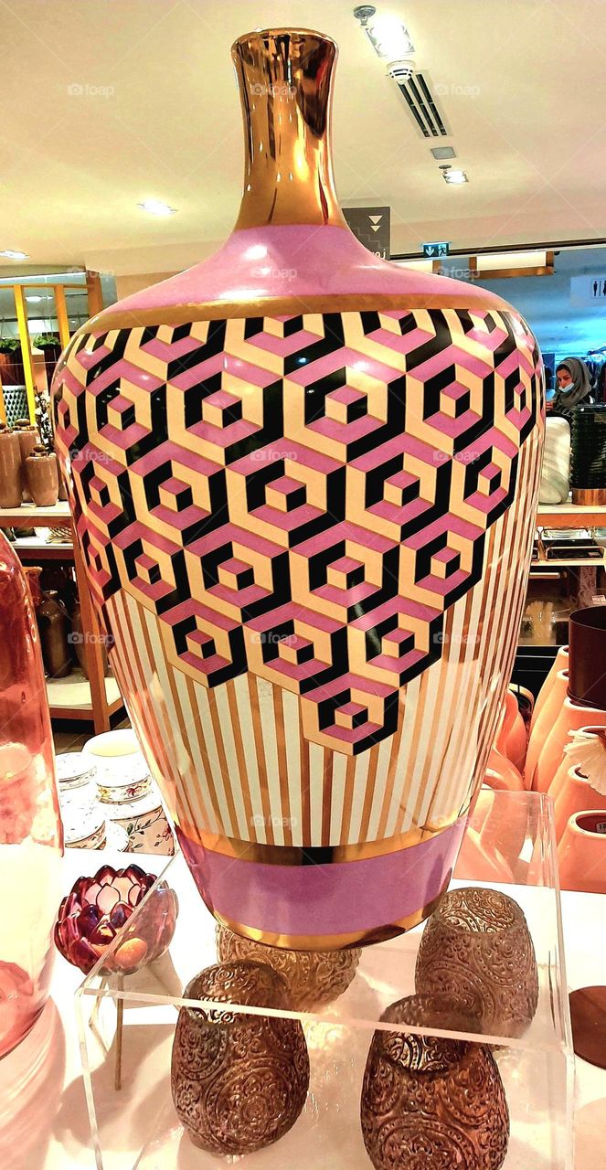 pink vase