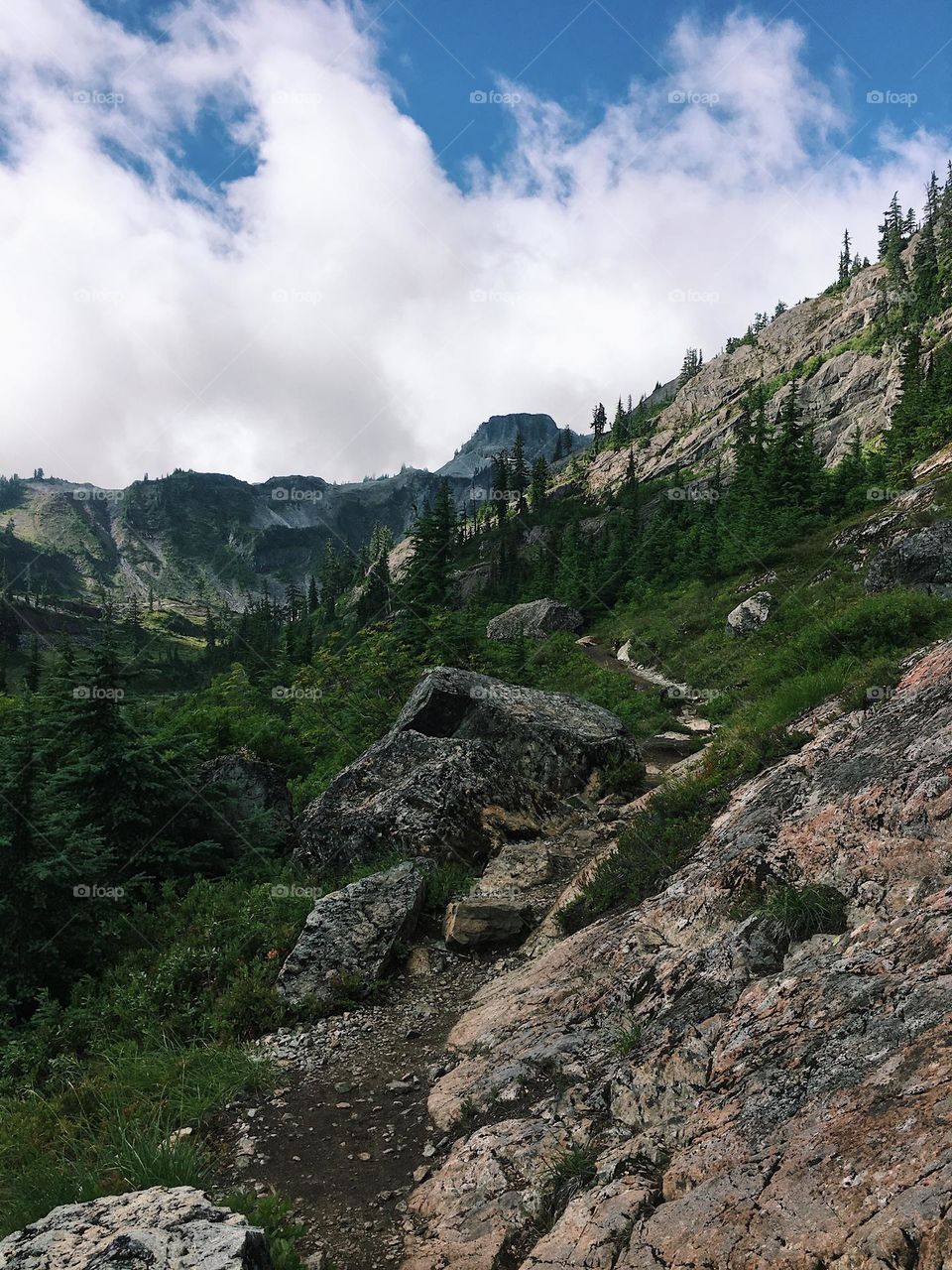 Rocky cliff in Washington state park