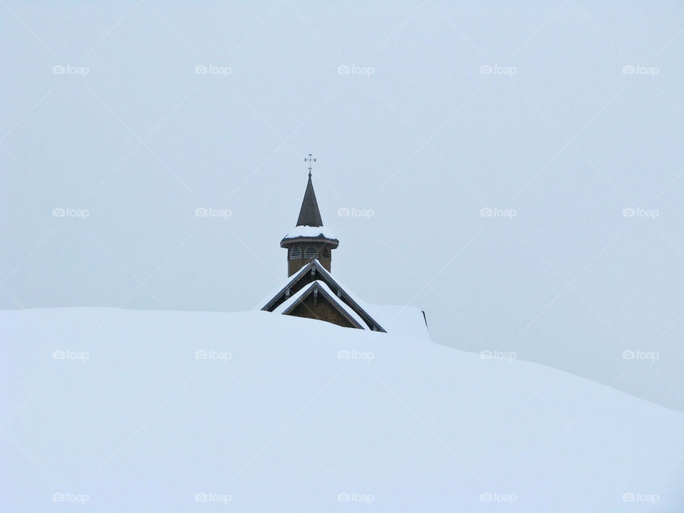 Church in the snow