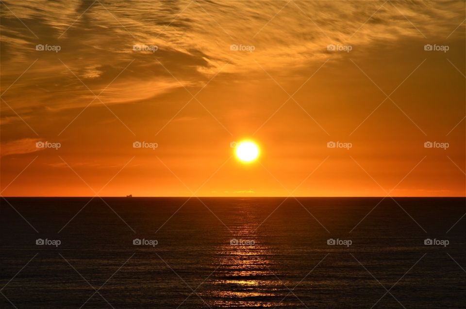 Sunset over the ocean