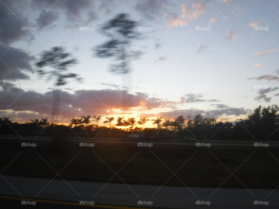 FL sunset while traveling