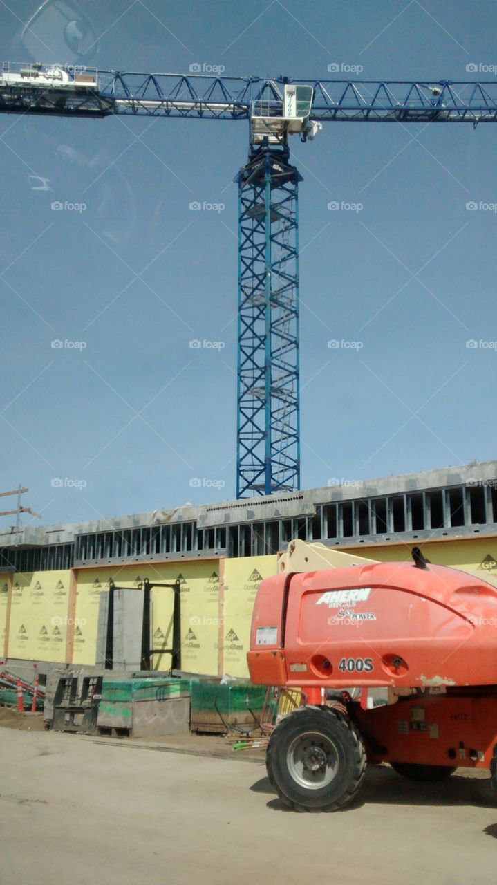 construction and crane