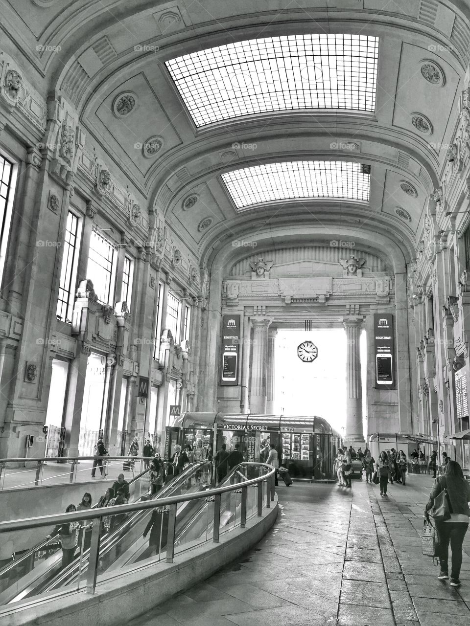 Interior view of Milan Central Station