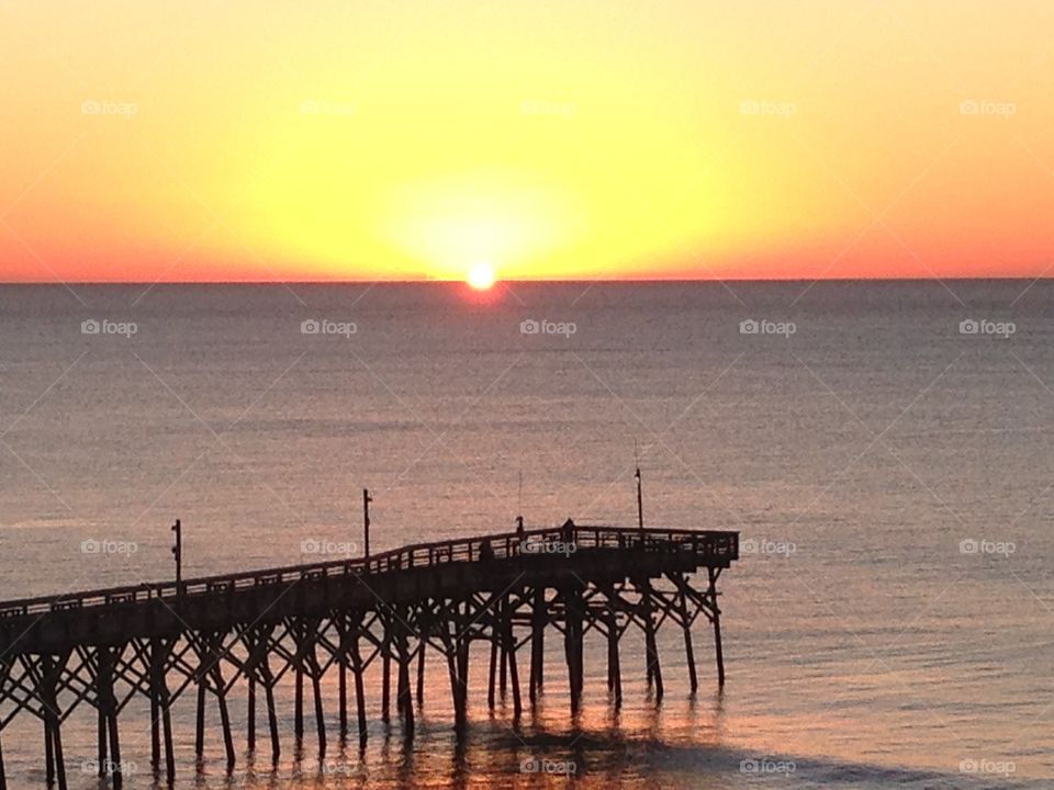 Sun me rise. An awesome sunrise over the ocean in October, at the family town of Myrtle Beach.