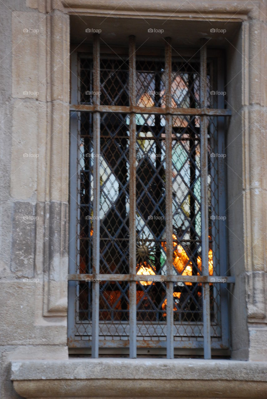 Window and sunset