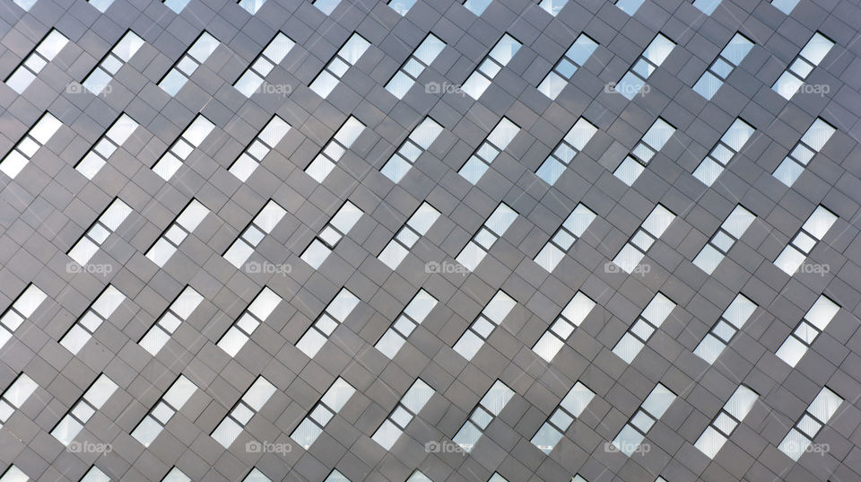 windows of modern building in Vilnius