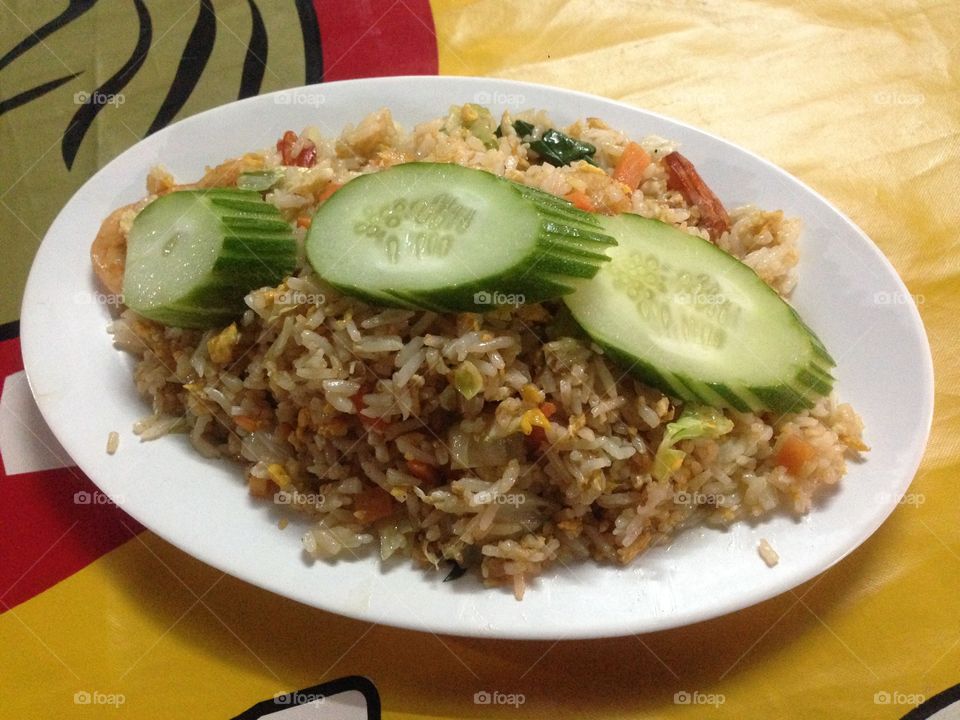 Fried rice with shrimp 