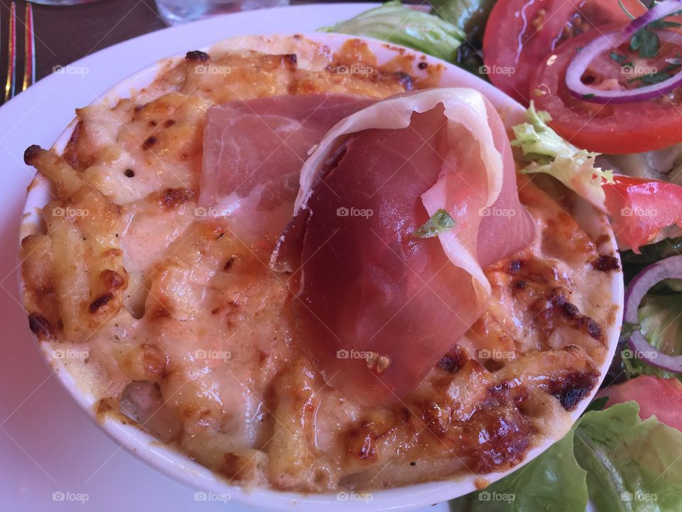 Pancetta max and cheese 