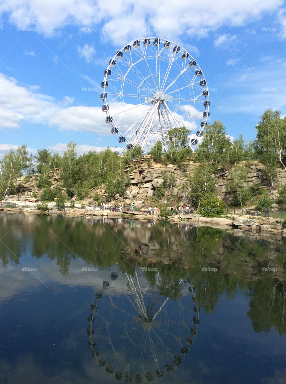 The Ferris wheel. Recreation park in Yekaterinburg