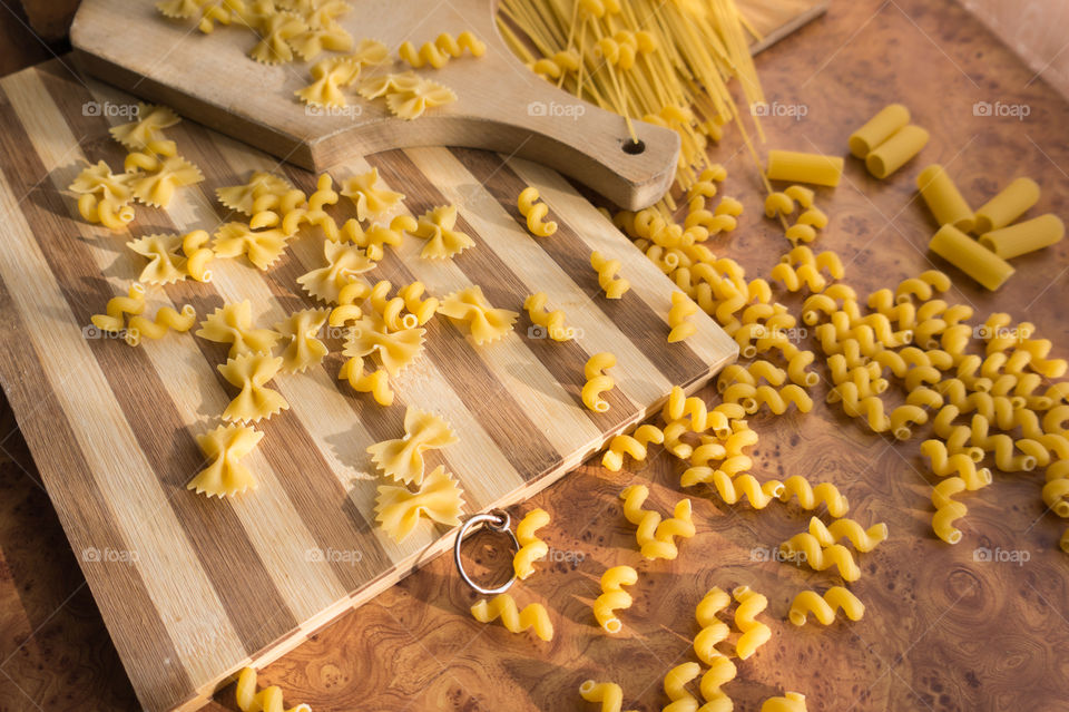 Different types of pasta