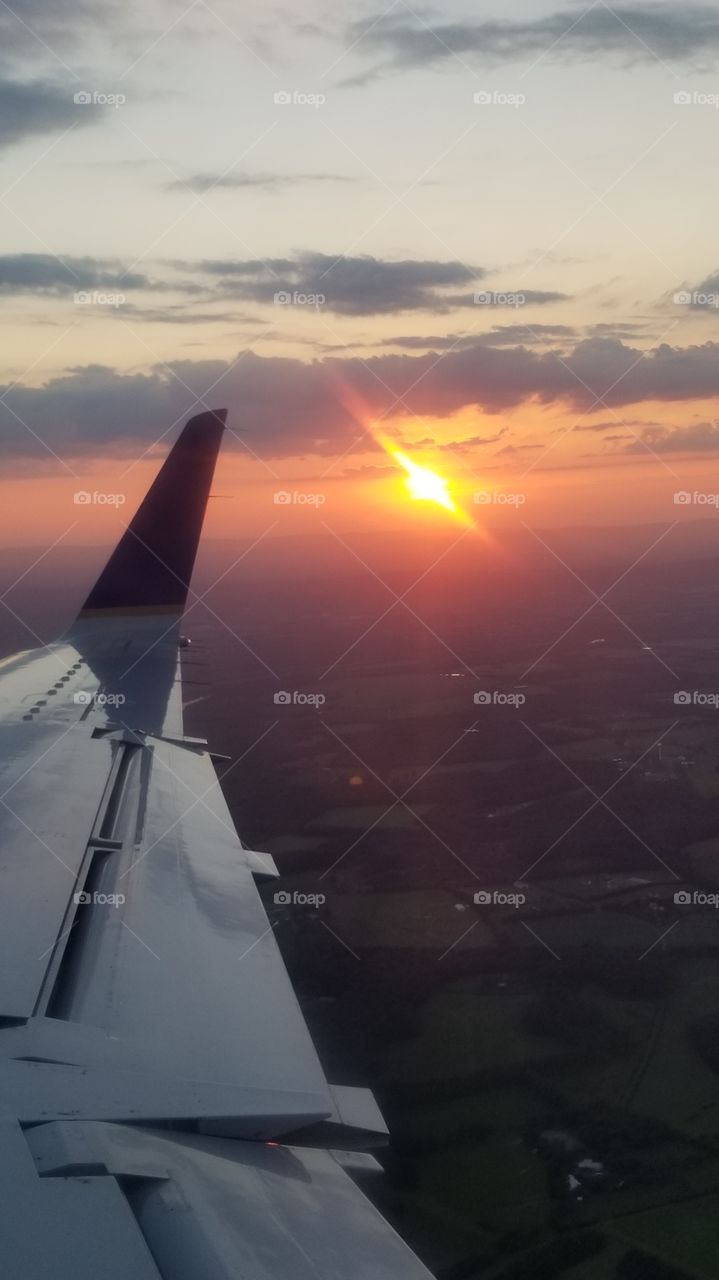 sunset from above
