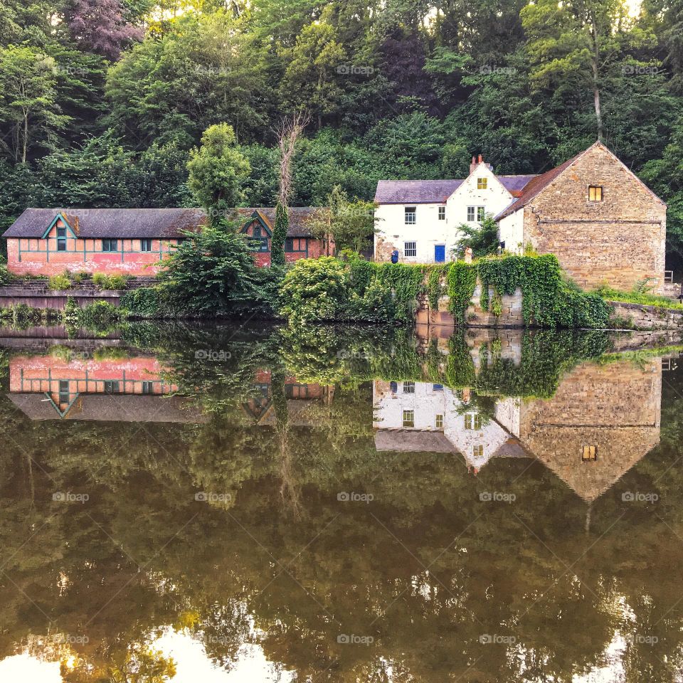 Evening stillness … Durham City river reflection 