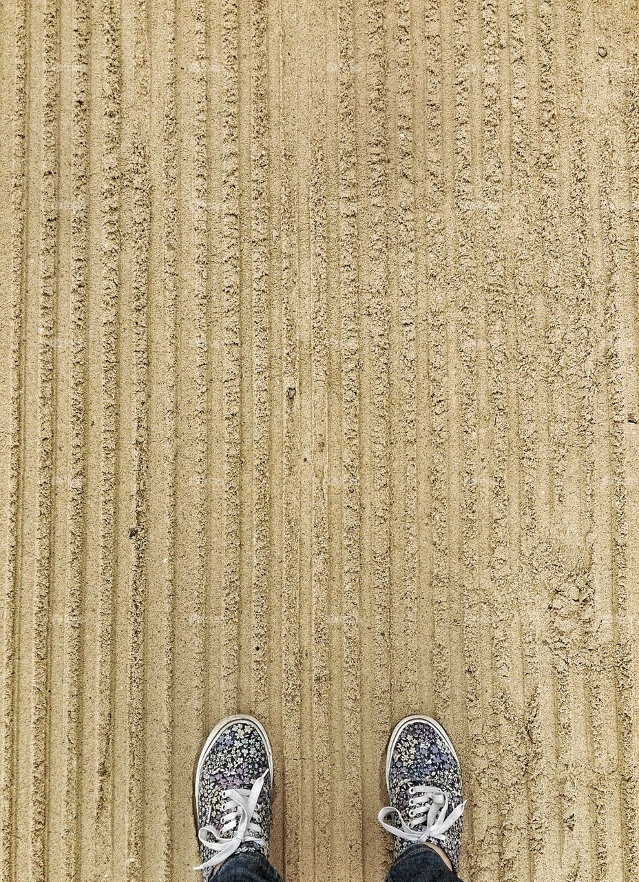Tire marks in sand. Tire marks in sand